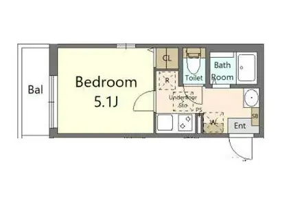 SOREVE大島(1K/1階)の間取り写真