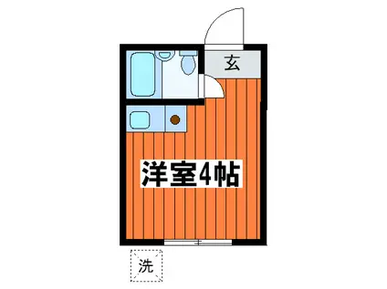 ディーズイン(ワンルーム/1階)の間取り写真