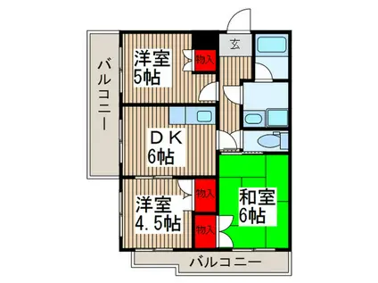 プレステージ大宮(3DK/3階)の間取り写真