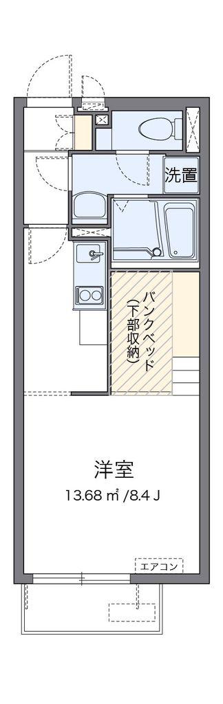 ミランダサンシャインIII(ワンルーム/2階)の間取り写真