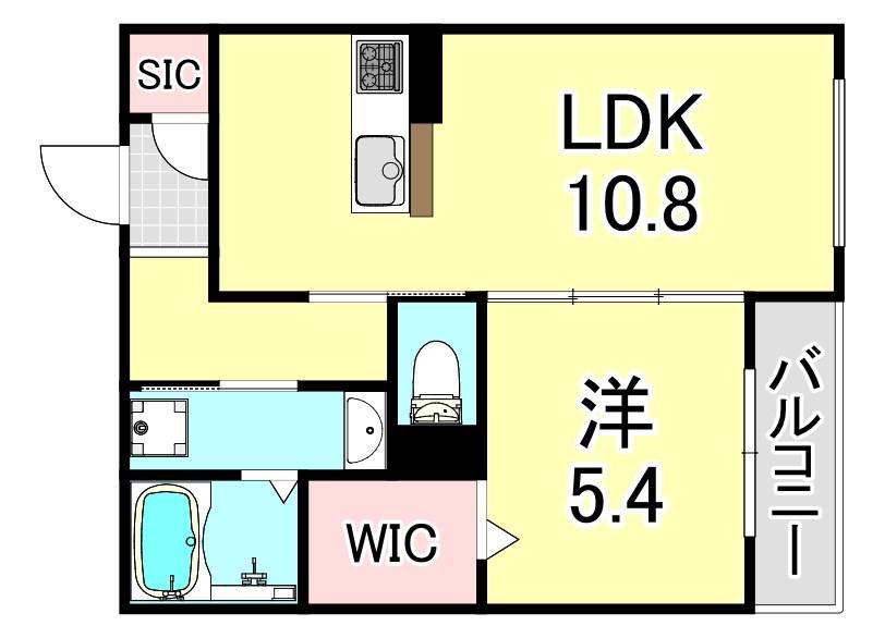 Y´S COURT(1LDK/3階)の間取り写真
