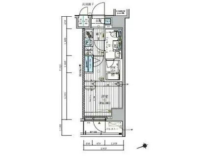 メインステージ北千住IV(1K/2階)の間取り写真