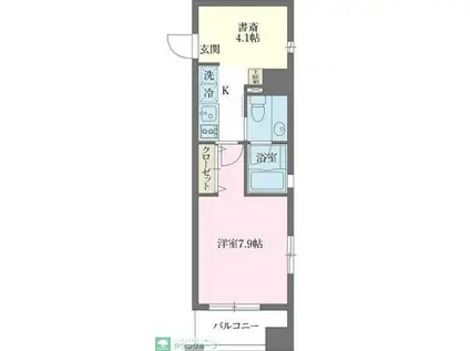 KDXレジデンス森下千歳(1K/6階)の間取り写真