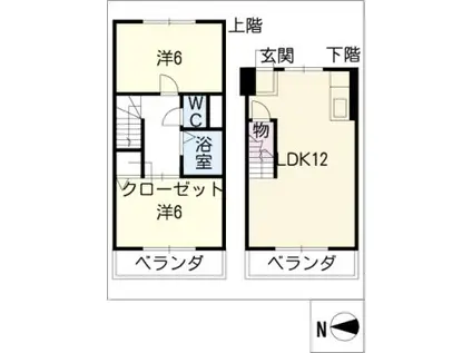 リッツコート(2LDK/2階)の間取り写真