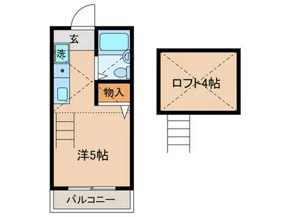 新川崎グレイス(ワンルーム/2階)の間取り写真