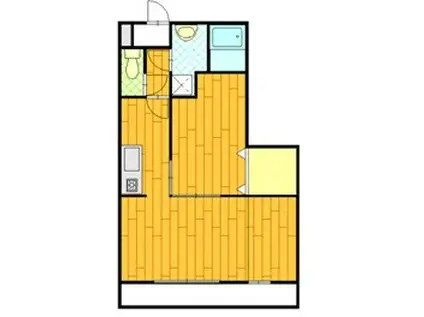 GOLD STAGE KAZU(1LDK/3階)の間取り写真