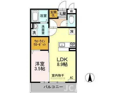 アルトベージョ(1LDK/2階)の間取り写真