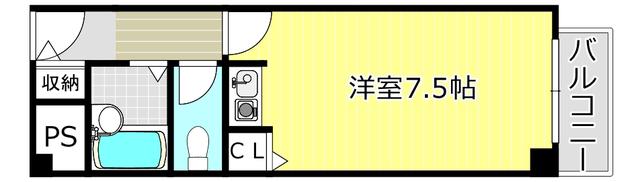 サンフォレスト新中条(ワンルーム/2階)の間取り写真