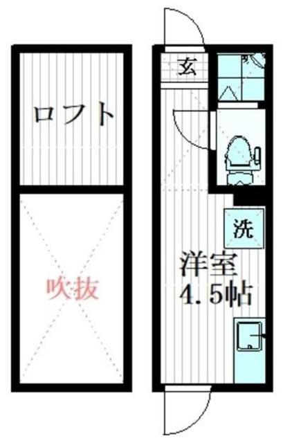リアナ上石神井アパートメント(ワンルーム/2階)の間取り写真