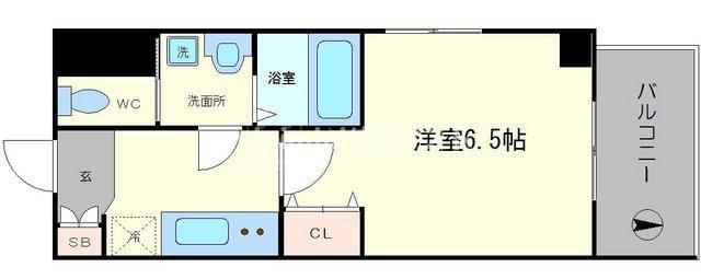 ドルチェヴィータ難波南(1K/10階)の間取り写真