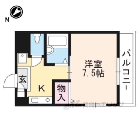 ハイツC&C(1K/1階)の間取り写真