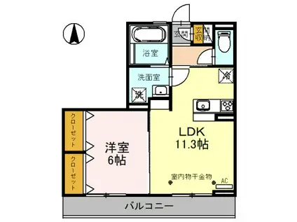 LE BON CHOIX II(1LDK/3階)の間取り写真