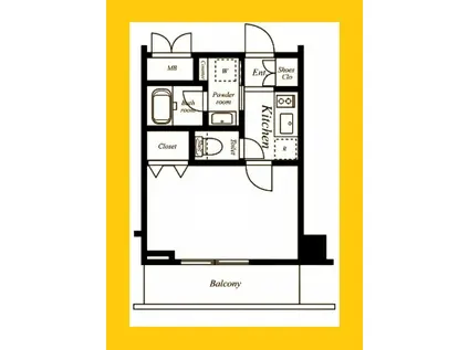 G-COMFORT ウエスト 新横浜(1K/9階)の間取り写真