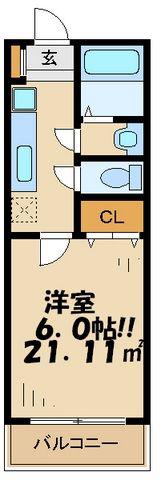 カーサフォレスタ(1K/1階)の間取り写真