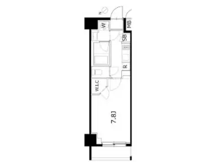 KDXレジデンス豊洲(1K/5階)の間取り写真
