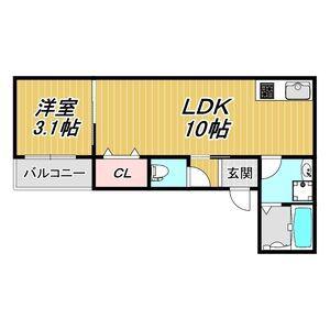 LECOCON刈谷(1LDK/3階)の間取り写真