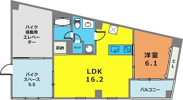 EG-12B(1LDK/5階)の間取り写真