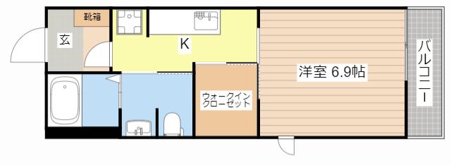 シャーメゾン明和(1K/2階)の間取り写真