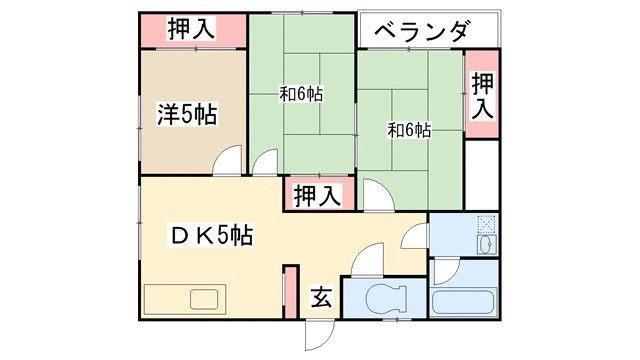 たつみヴィレッジ(3DK/3階)の間取り写真