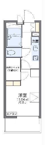 レオパレスHAL(1K/3階)の間取り写真