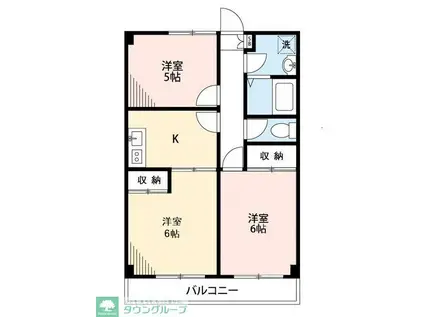 サンシャインヒルズ(3DK/3階)の間取り写真