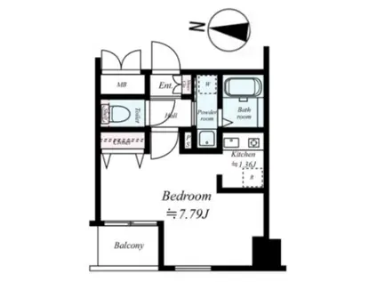 ダイドーメゾン本町イースト(ワンルーム/4階)の間取り写真
