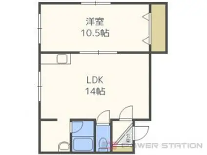 T&A真栄(1LDK/1階)の間取り写真