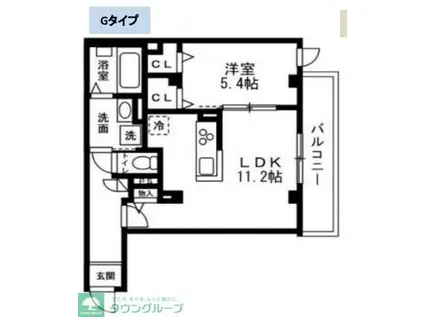 青葉区あざみ野4丁目共同工事(1LDK/4階)の間取り写真
