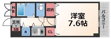 サンモール(1K/7階)の間取り写真