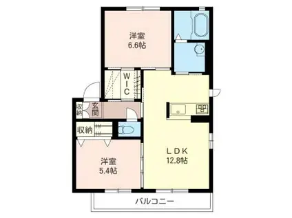 ラフィーネ(2LDK/2階)の間取り写真