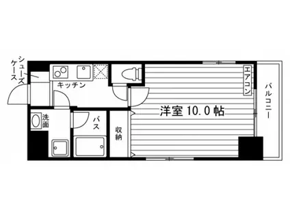 CASA GRANDE医大前(1K/6階)の間取り写真