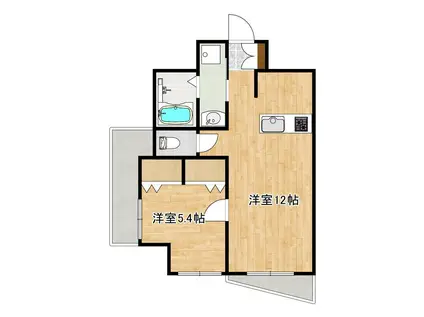 トウイナーズマンション(1LDK/10階)の間取り写真