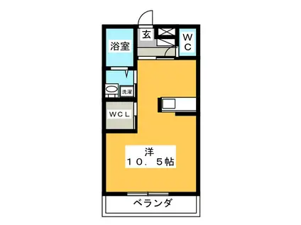 ビエナ タカハシ(ワンルーム/3階)の間取り写真