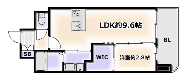 セレニテ難波グランデシュッド(1LDK/5階)の間取り写真