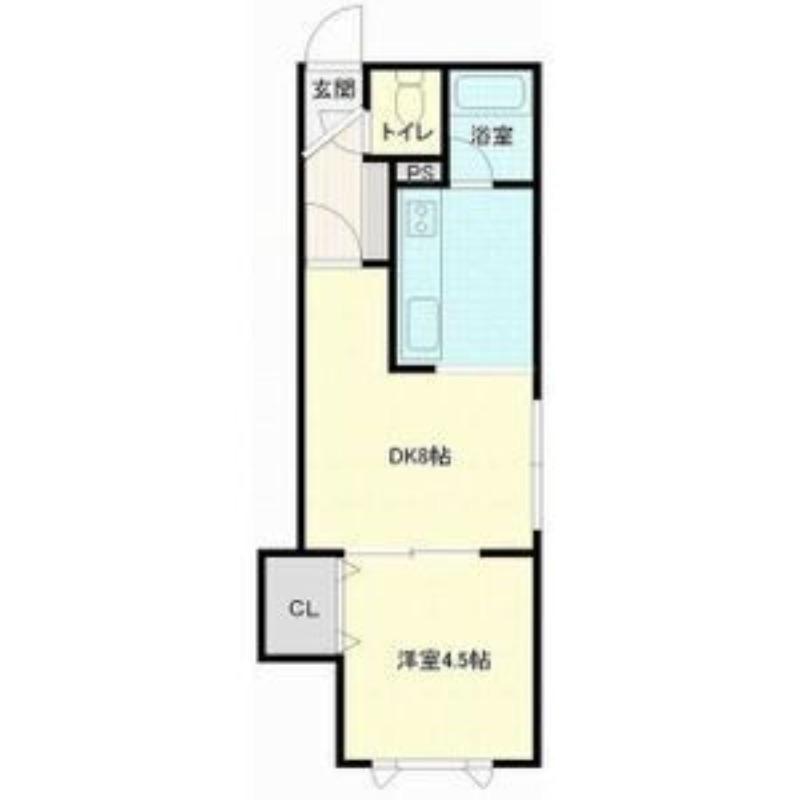 ライズ本郷通壱番館(1LDK/2階)の間取り写真