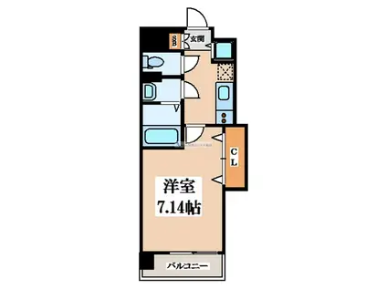 LUXE布施駅前(1K/8階)の間取り写真