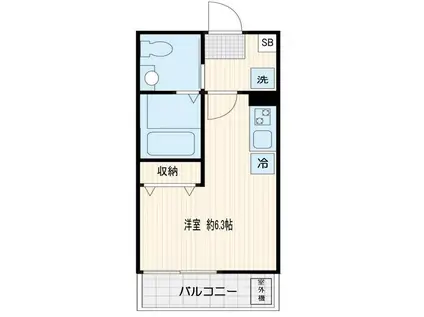マムートハウスヒヨシ(ワンルーム/3階)の間取り写真
