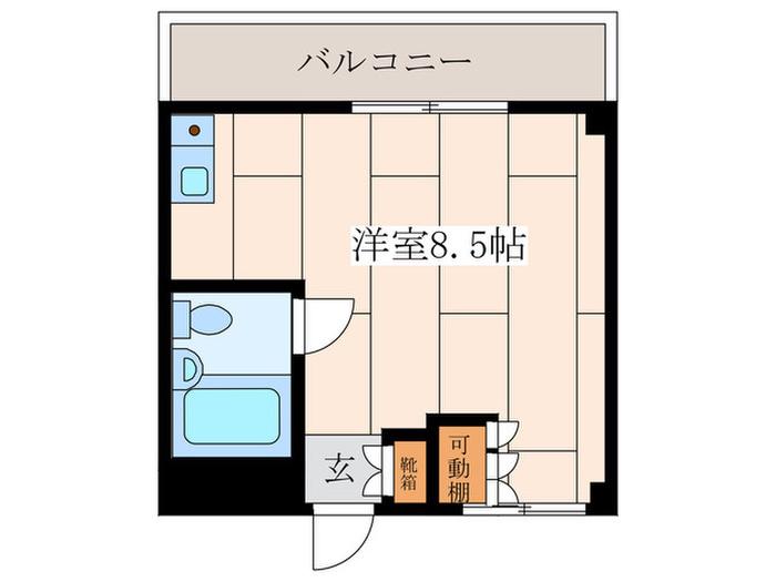 アサミハウス第6(ワンルーム/3階)の間取り写真