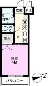 ピュアメゾンティーアンドワイ(1K/2階)の間取り写真