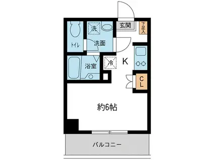 ラクラス池袋(ワンルーム/7階)の間取り写真