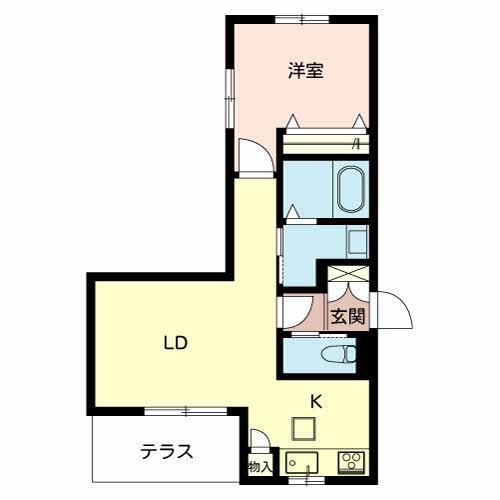 シャーメゾン スペランツァ(1LDK/1階)の間取り写真