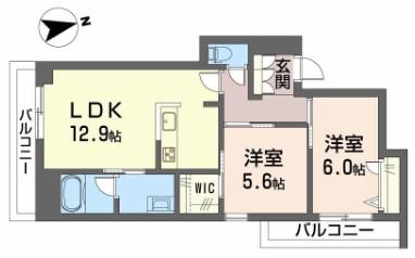 スターヒルズ(2LDK/2階)の間取り写真