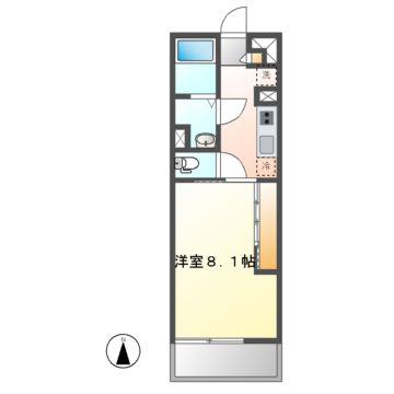 リブリ・GARDEN QUARTZ(1K/2階)の間取り写真