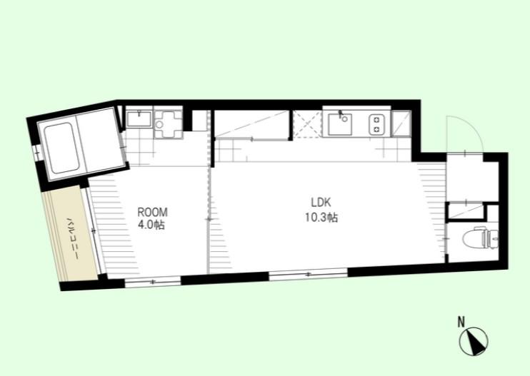 NEXUS仲六郷(1LDK/3階)の間取り写真