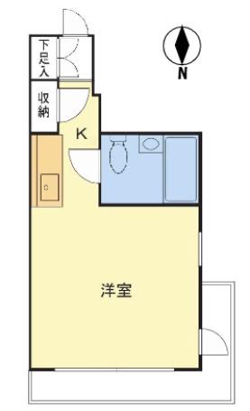 サントピヤマンション(ワンルーム/3階)の間取り写真