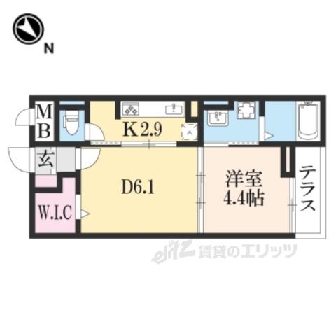 プログレN イプシロン(1LDK/1階)の間取り写真