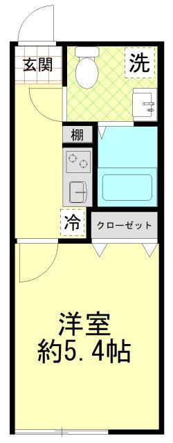リバージュ要町(1K/2階)の間取り写真