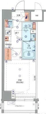 SHOKEN RESIDENCE高島平II(1K/7階)の間取り写真