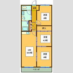 ファミール(3LDK/3階)の間取り写真