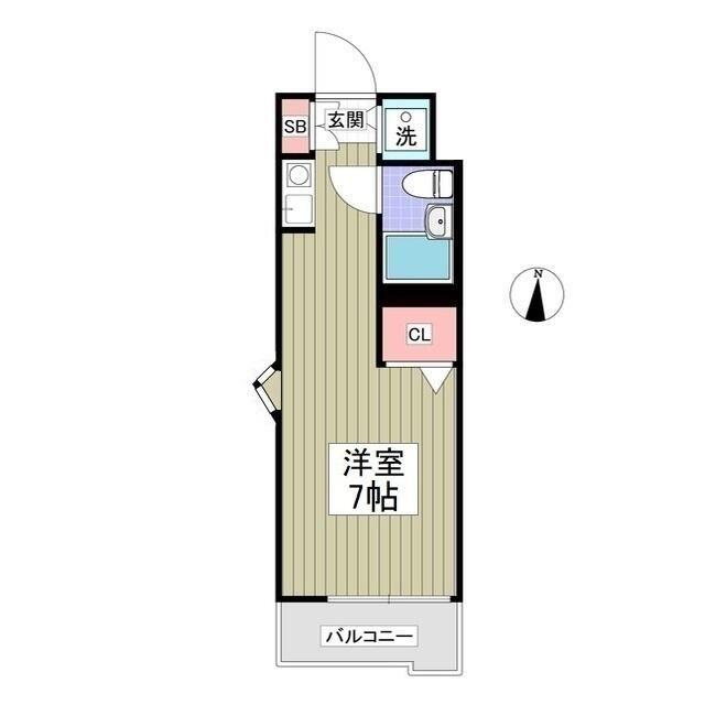ジョイフル大和南(ワンルーム/3階)の間取り写真